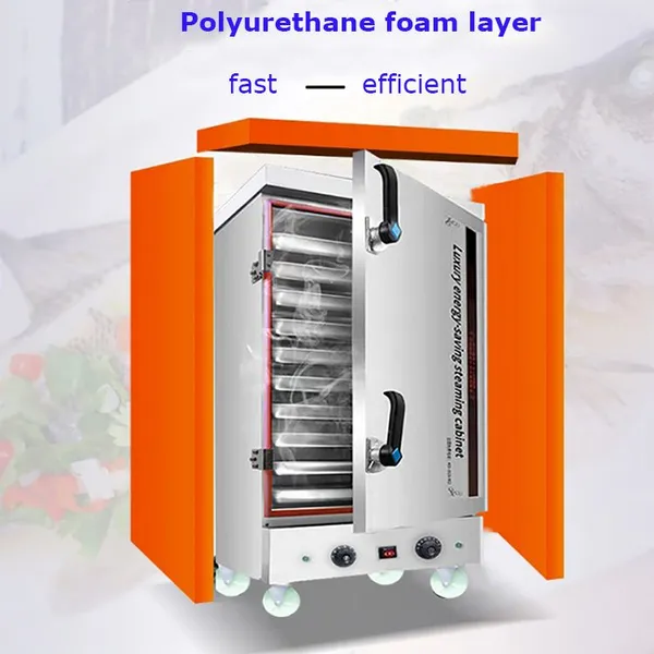 Mo-QDMECH  Commercial Rice Steamer Machine MH046 Stainless Steel Steam Cabinet Multi Cuisine One Button for Canteen
