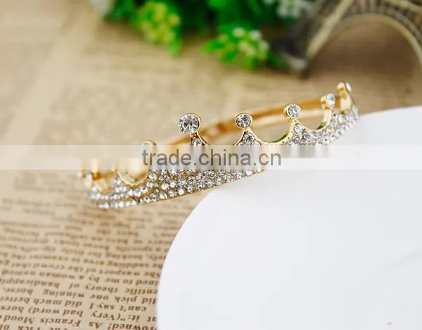 Fashion Jewelry Gold Diamante Crown Bracelet For Fashion Girls photo-4