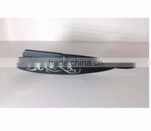 Matted Straight Razor With White Line Design Swing Lock Cutthroat Razor photo-5