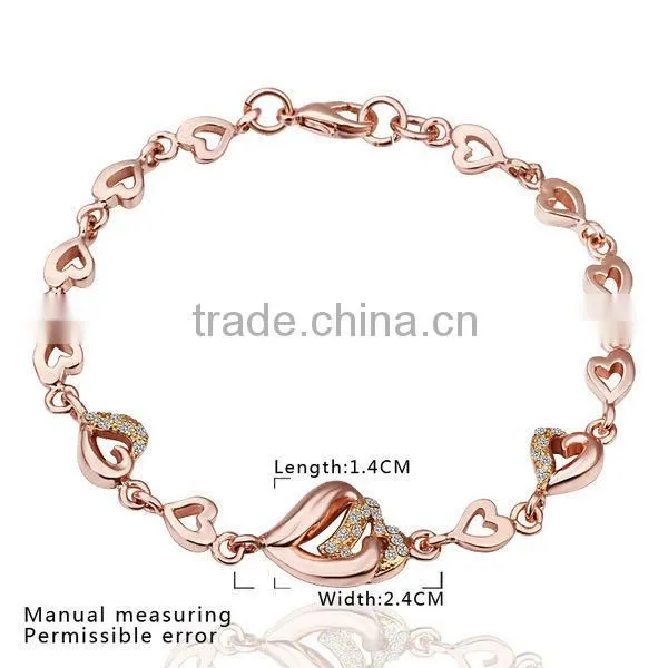 Custom Design Bridal Love Heart Shaped Fashion Bracelet photo-5
