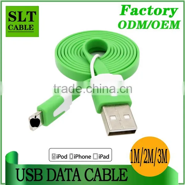 SLT Customized Colorful Flat Double Sided USB Cable for Iphone Custom Usb Cable photo-2