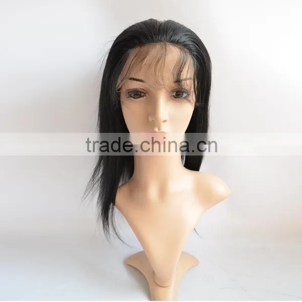 High Quality Brazilian Human Hair Front Lace Wig, Black Women Remy Straight Front Lace Wig photo-2