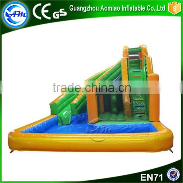 New Style Giant Colorful Inflatable Floating Water Slide With Pool Supplier's Choice photo-3