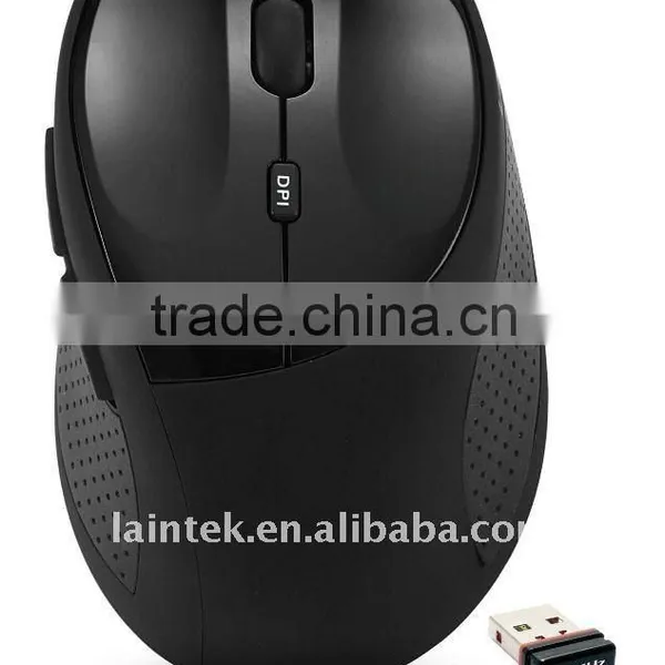 Black Colour 2.4g RF Mini Wireless Optical Mouse With OEM Package Design