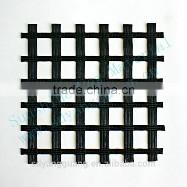 High Strength Fiberglass Geogrid Certification CE,MA With Low Elongation