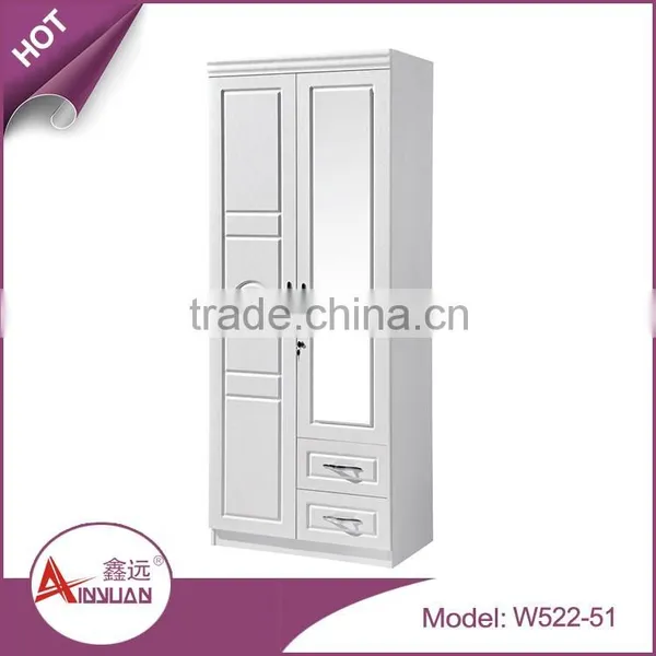 Apartment/dormitory Saving Space Simple Design Cheap Wooden 2 Door Almirah Cabinet photo-5