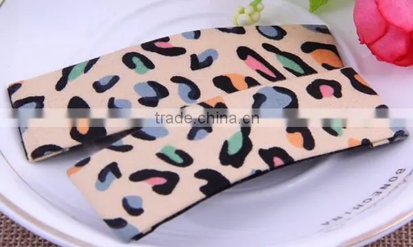 2015 New Style Leopard Print Wholesale Mulit Color Fabrc bb Hair Pin photo-2