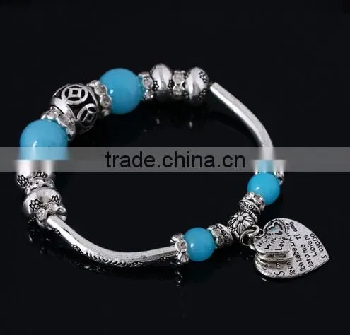 TOP BEST SELLING Wholesale Elegant DIY Heart Bead Bracelet/ photo-2