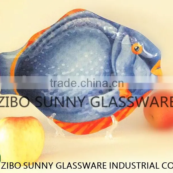 Deep Blue Fish Were Glass Plate photo-2