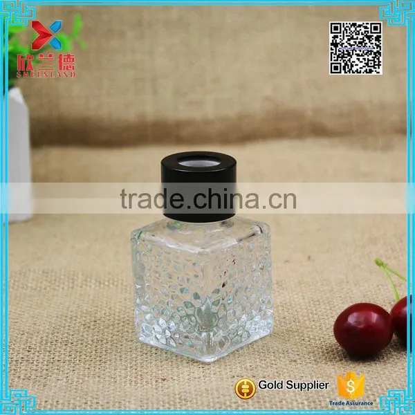 Customer Design Clear Square Glass Aroma Diffuser Bottle photo-3