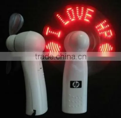 mini portable programmable message LED fan