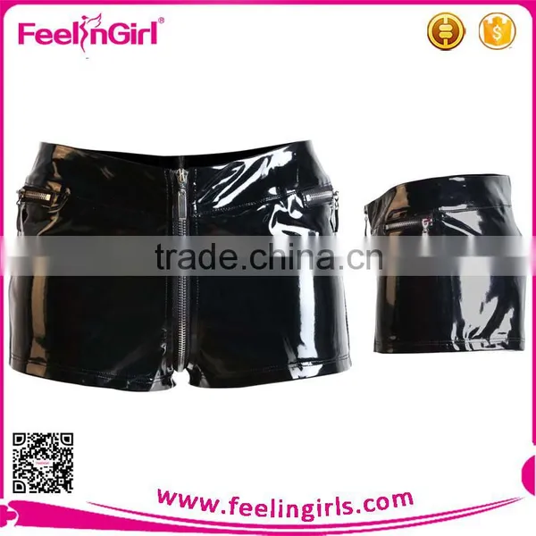 High Quality Sexy Leather Mini Dress Wholesale photo-3