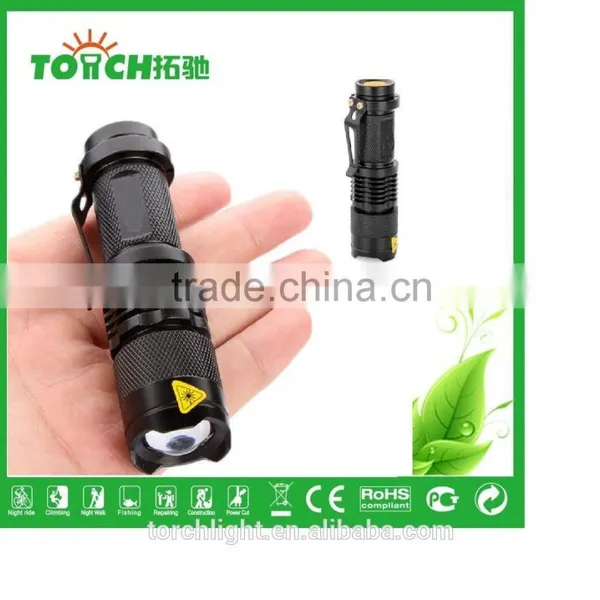 Super Mini Led Flashlight Zoomable 3 Modes LED Flashlight 5W Cre e Q5 Super Waterproof For AA/14500 Battary Mini Torch Light photo-2