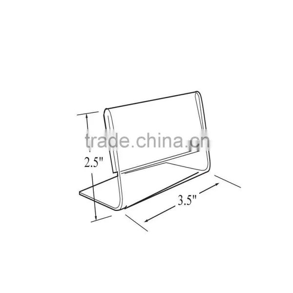 Horizontal Slanted L-Shape Acrylic Sign Holder/Slanted Sign Holders photo-2