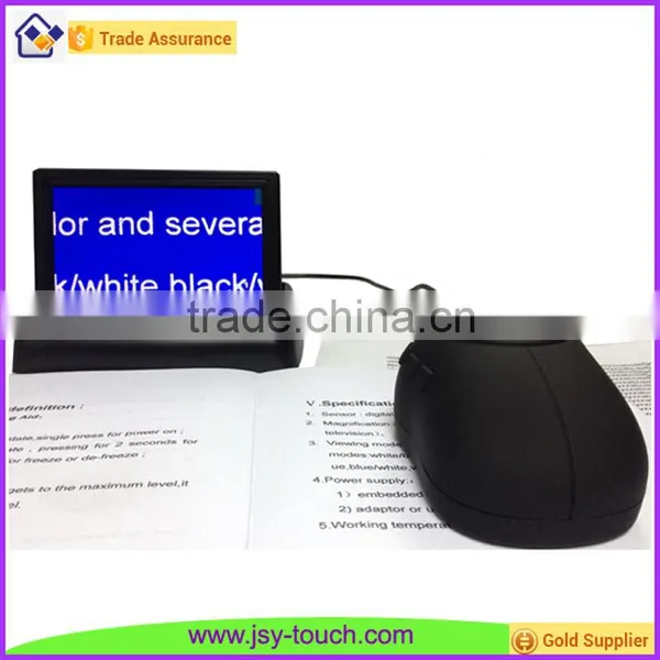 Black 4.3 Inch Portable Video Magnifier Low Vision Reading Aids for Elderly Quality Choice