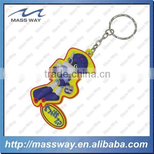 Kids Lovely Cartoon Custom Design 3D Soft Rubber PVC Key Chain photo-6