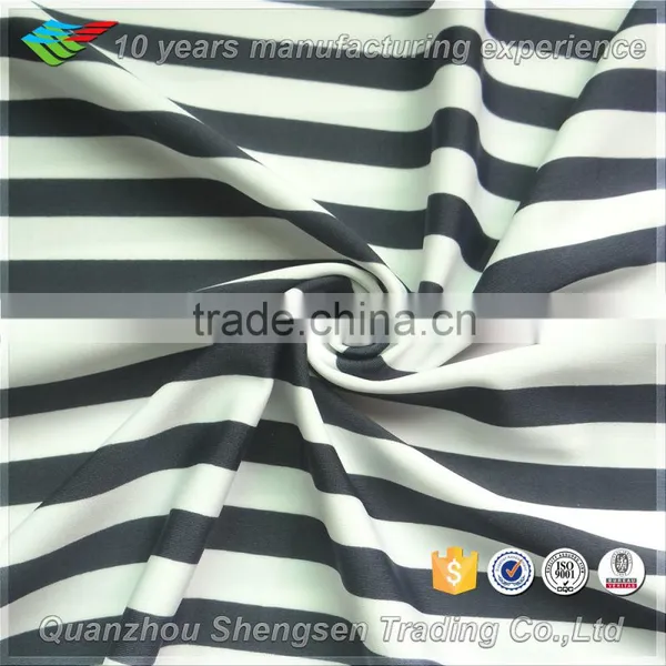 Black White Pattern Suit Spandex Fabric Stock Wholesale
