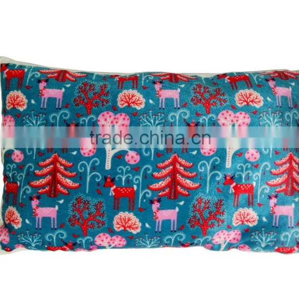 Fashion Panne Printed Christmas Bolster Pillow, Indoor Sofa Decorative Pillow photo-2