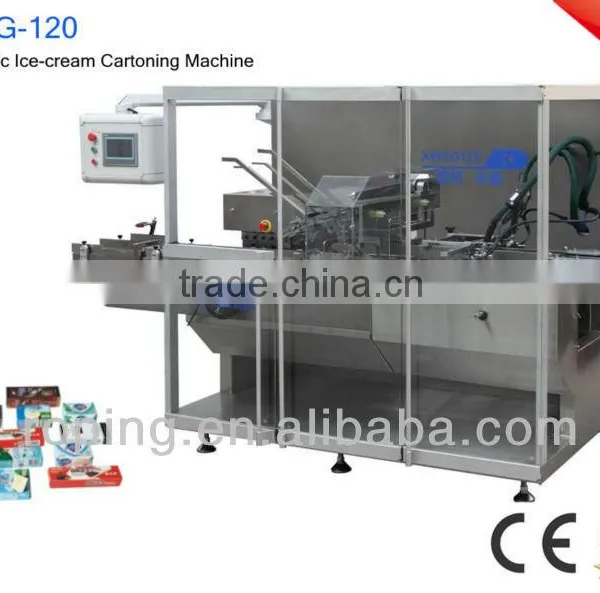 Cartoning machine for ice -cream