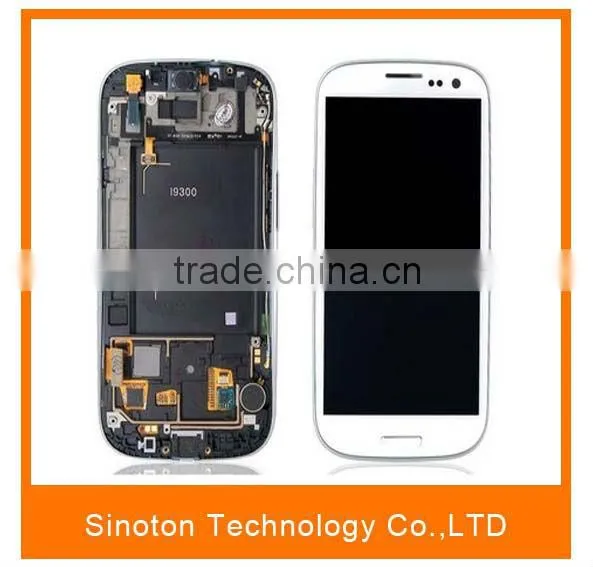 White Touch Screen Digitizer LCD Assembly for Housing to Samsung Galaxy S3
