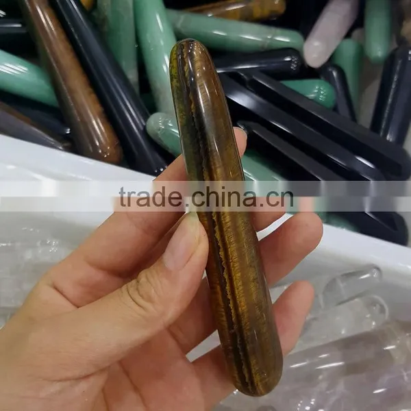 Tiger Eye Natural Stones BodyBuiding Stone Tools Massage/Dim Mak/Beauty Sticks photo-2