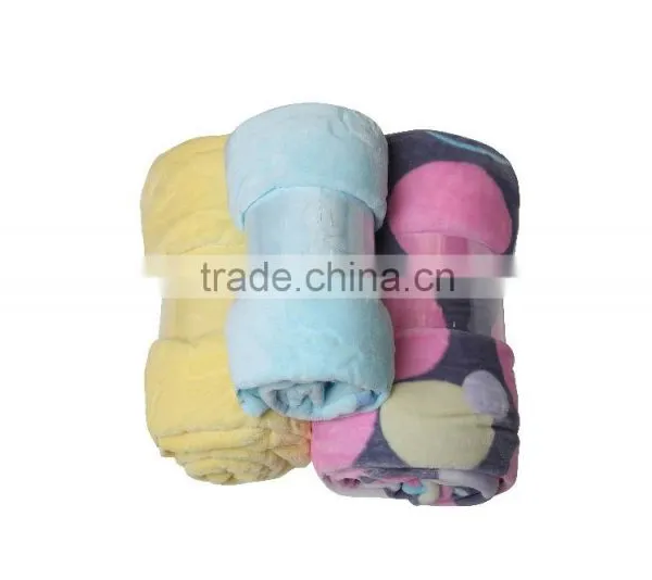 Colorful Printed Micro Plush Coral Fleece Throw Blanket