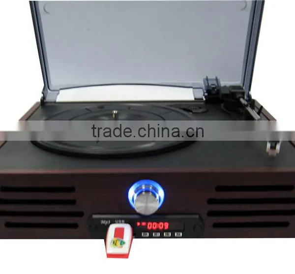 Rain Lane 2016 Hot Selling 3 Speed Turntable Creative Portable Speaker Nostalgic Record Player photo-3