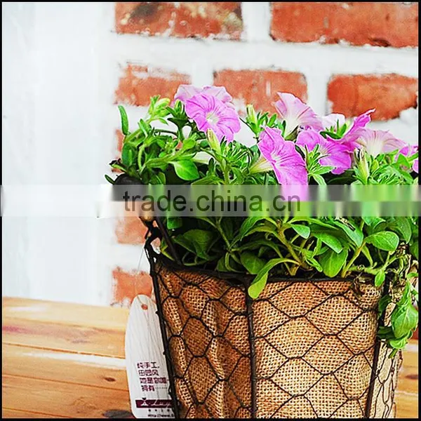 Hand Weaving Wire Basket With Jute Liner photo-3