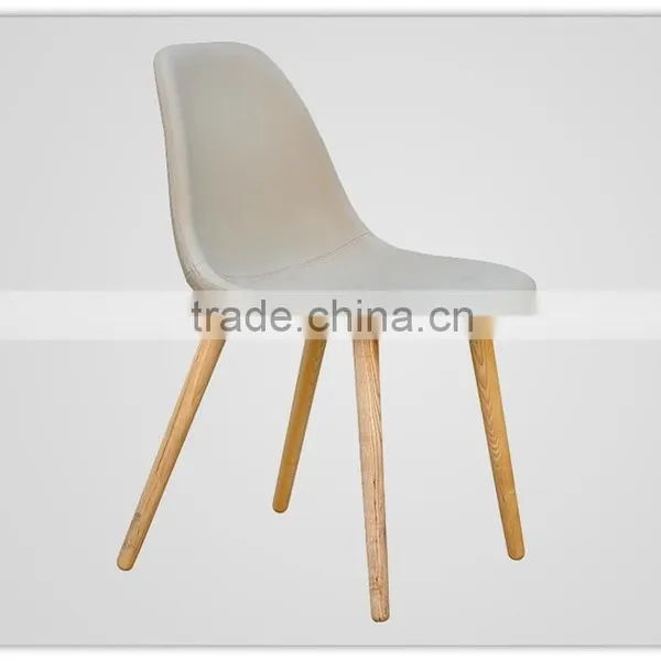 Grey PU Leather Scandinavian Dining Chairs