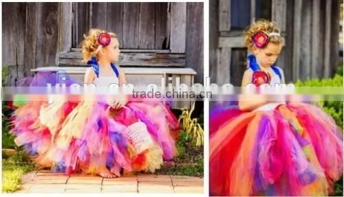 Hot Selling Rainbow Tutu Dress Candy Color Nice Collection Rainbow Tutu Dress photo-3