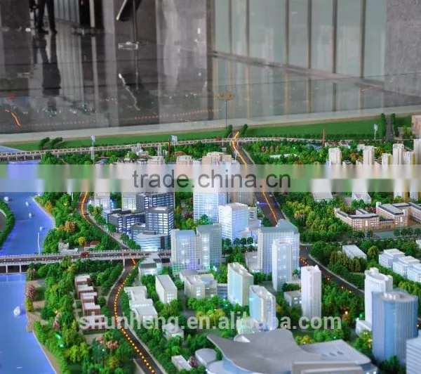 District Planning 3d Architectural Scale Model With Lighting System for Exhibition photo-4