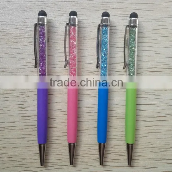 Top Selling Products Metal Clip 4 Colors Stylus Pen Upper Inner is Crystal photo-2