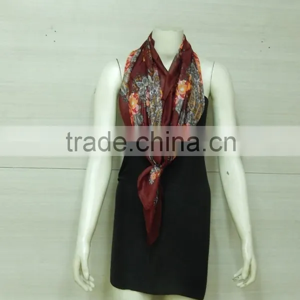 New Indian Designer Fancy Silk Scarves 2015-2016 photo-4