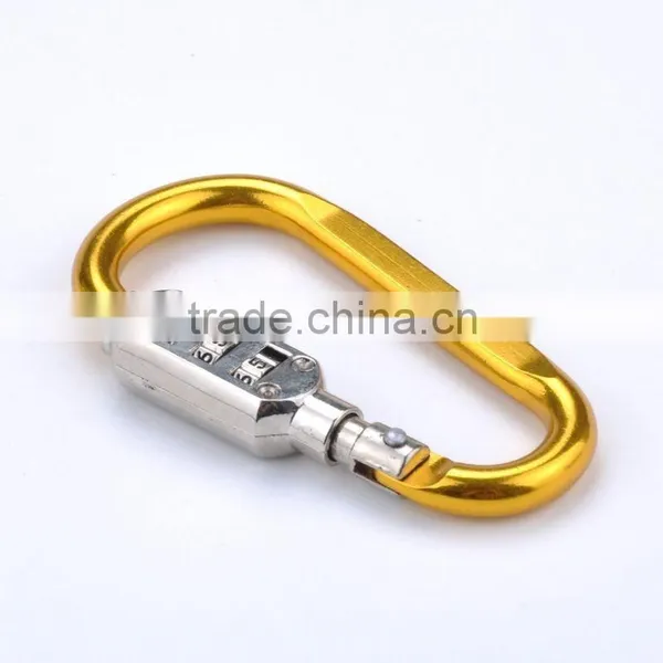 Aluminum Alloy 7 d Glyph Shape Climbing Buckle/plus Combination Lock and Lock Buckle photo-2