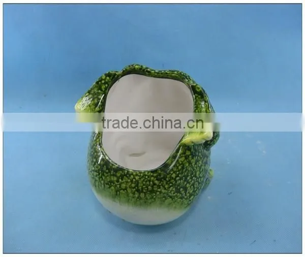 Ceramic Frog Garden Pot, Pottery Garden Flower Pot photo-3