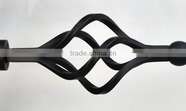 Forged Iron Birdcage Window Drapery Rod Set photo-2