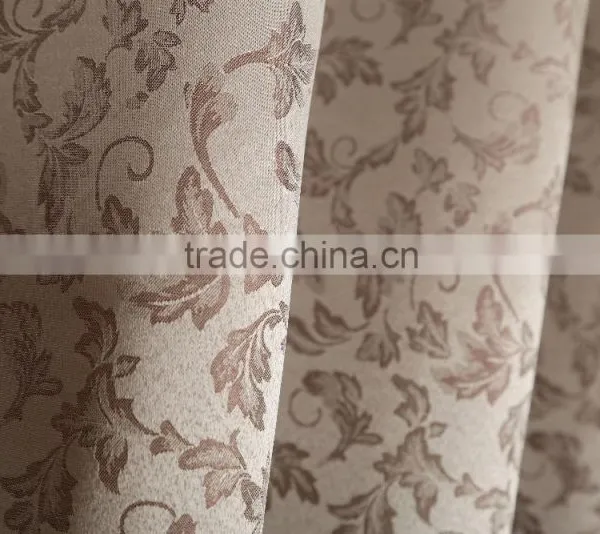100% Polyester Fabric Jacquard Curtain Panel Grommet Drapes photo-5
