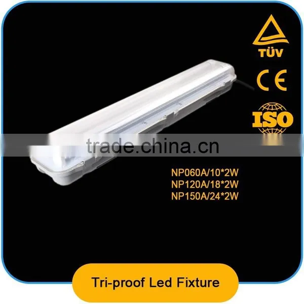 2*10w t8 0.6m Led Tri-proof Light,100lm/w ,lighting Fixture,IP65 IK10,CE ,Rohs,Erp,led Tube Light,super Brightness 1600lm