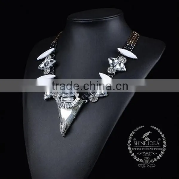 High Quality Vintage Rhinestone Chunky Statement Necklace Tin Alloy Fashion Women Pendant Necklace 6390119 photo-3