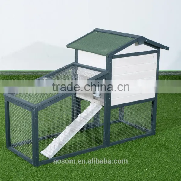 Pawhut 2-Tier Wooden Rabbit Hutch Pet House W / Run photo-4