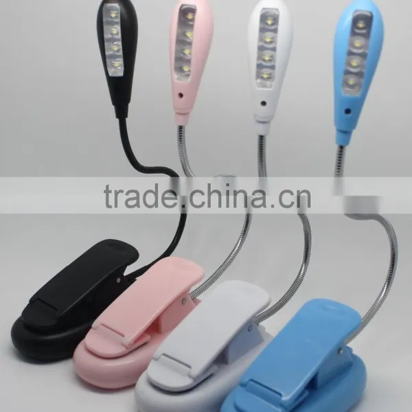 Rechargeable Book Reading Light With 4 LED Bulb and Clip Suitable for Travel,Reading, Camping,bbq Light photo-4