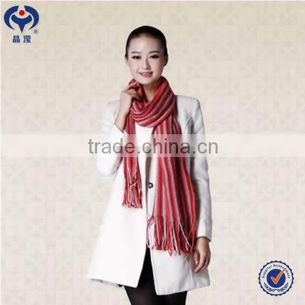 Striped Warp Knitting Scarf With Pattern Manufacturer
