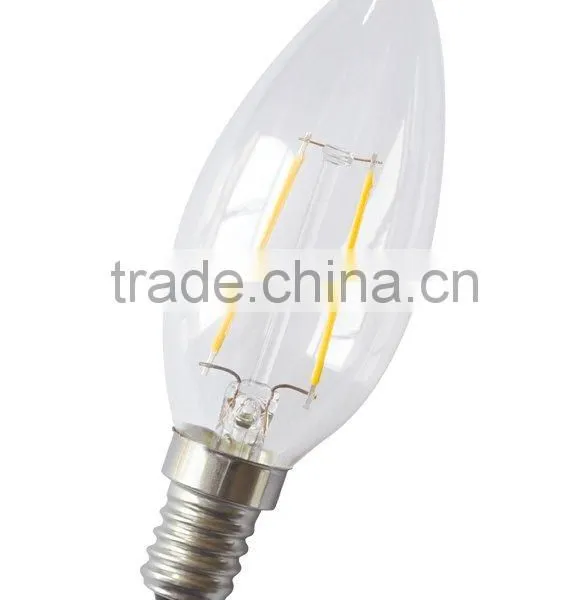 Hot Sale! GS 2W E14 LED Filament Candle Light Bulb