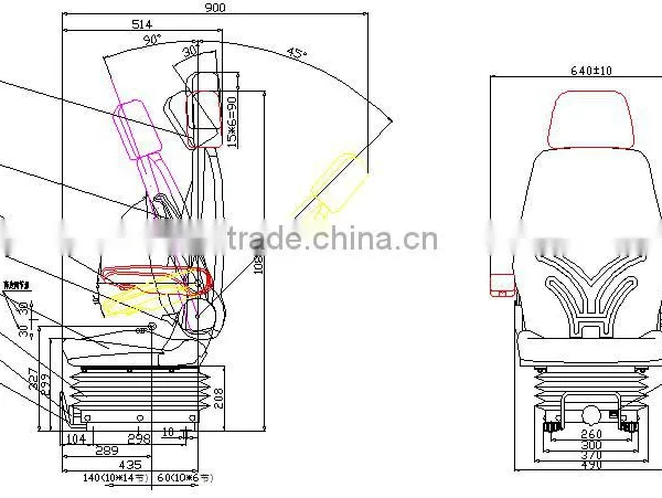 Fabric Grammer Bus Driver Seat, Suspension Seat(YS18) photo-6