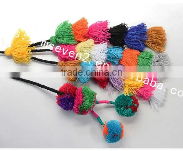 Hot Selling Colorful Pom Pom Ball Cotton Tassel Cord for Decoration photo-4