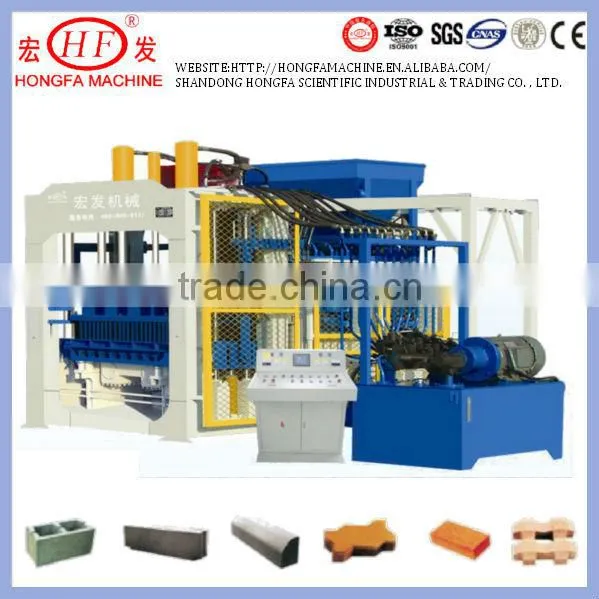 QT8-15B Beton Block Simple Production Line / Concrete Brick Producing Line / Cement Solid Brick Forming Machinery