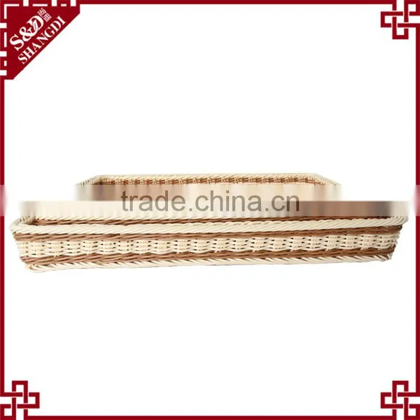 Environmently Supermarket Plastic Synthetic Rattan Fruit Display Tray photo-6