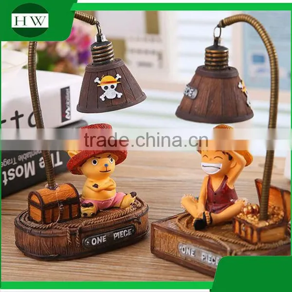 Resin Decorative Cartoon One Piece Eye Protection Battery Operated Led Study Reading Desk Table Night Light Lamp photo-3