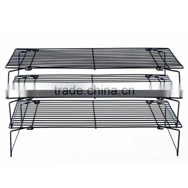 3 Tier Stackable Metal Food Pie Pastry Cooling Display Rack photo-3