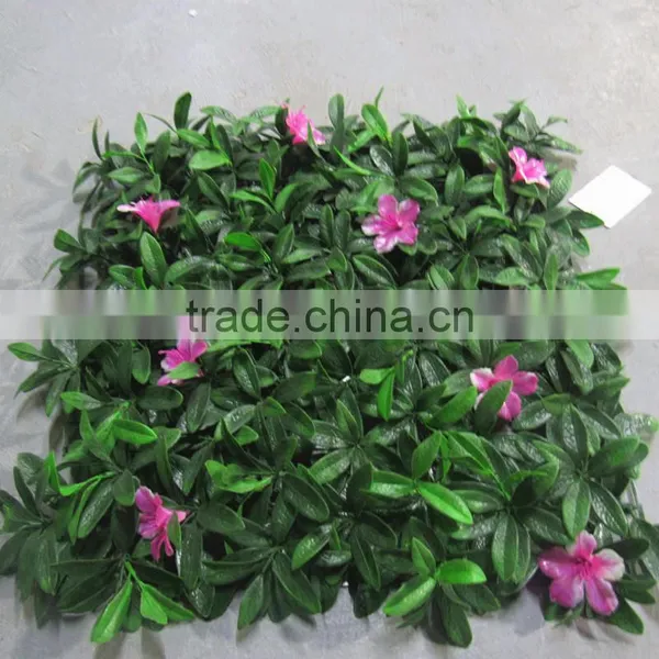 SJ04001008 Grass Mat With Plastic Flower for Garden Wall Decoration photo-3